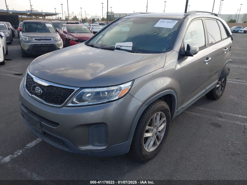 VIN 5XYKT4A70FG601172 2015 KIA Sorento, Lx V6 no.2