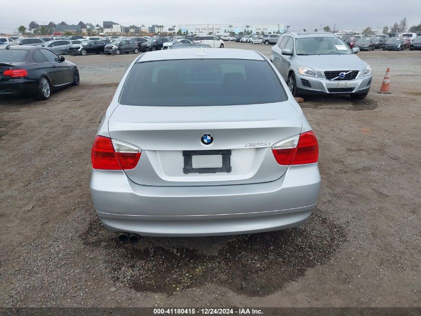 2006 BMW 325I VIN: WBAVB13506KR58269 Lot: 41180415