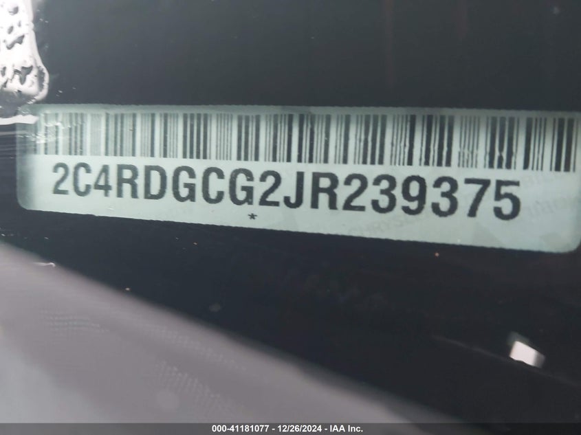 2018 DODGE GRAND CARAVAN SXT - 2C4RDGCG2JR239375