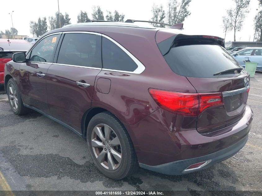 VIN 5FRYD3H8XEB012067 2014 ACURA MDX no.3