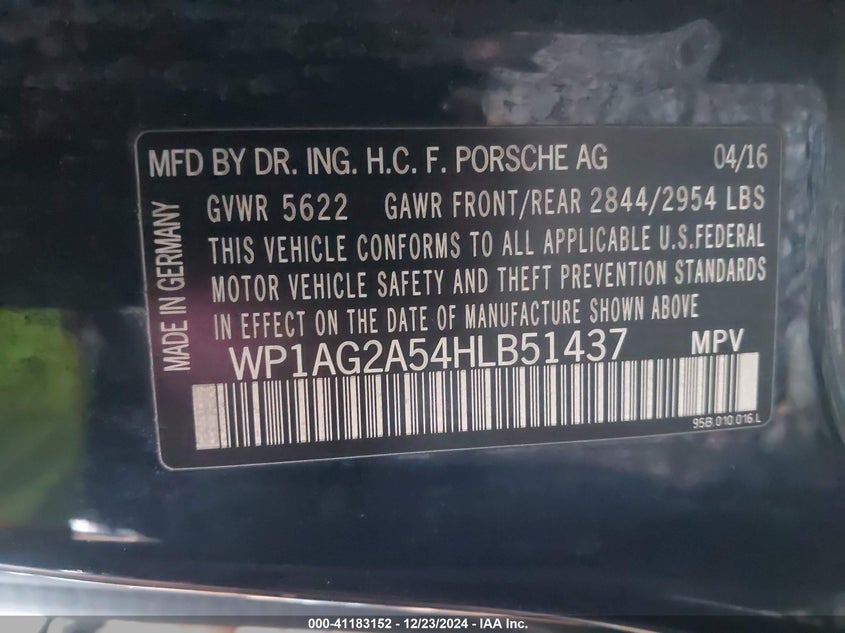 2017 PORSCHE MACAN GTS - WP1AG2A54HLB51437