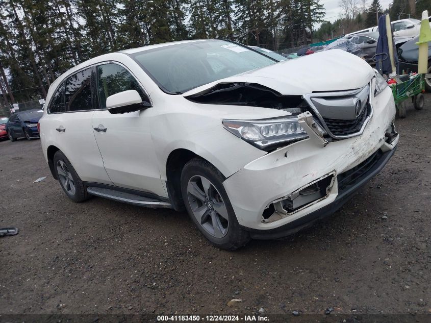 VIN 5FRYD4H21GB047262 2016 Acura MDX, Acurawatch Pl... no.1