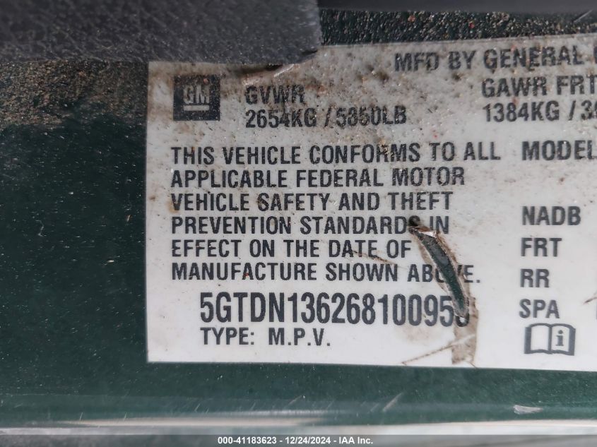 2006 Hummer H3 Suv VIN: 5GTDN136268100953 Lot: 41183623