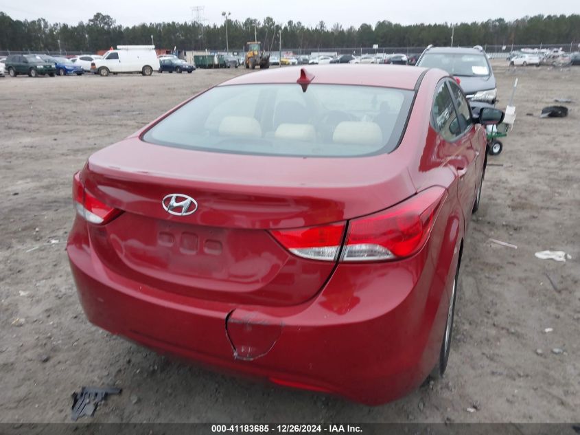 2013 Hyundai Elantra Gls VIN: KMHDH4AE3DU866281 Lot: 41183685