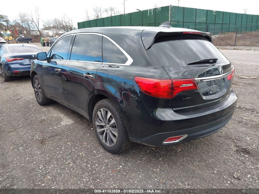 VIN 5FRYD4H40EB001257 2014 ACURA MDX no.3