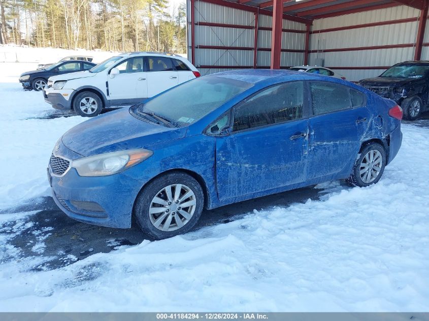 VIN KNAFX4A69E5235245 2014 KIA Forte, LX no.2