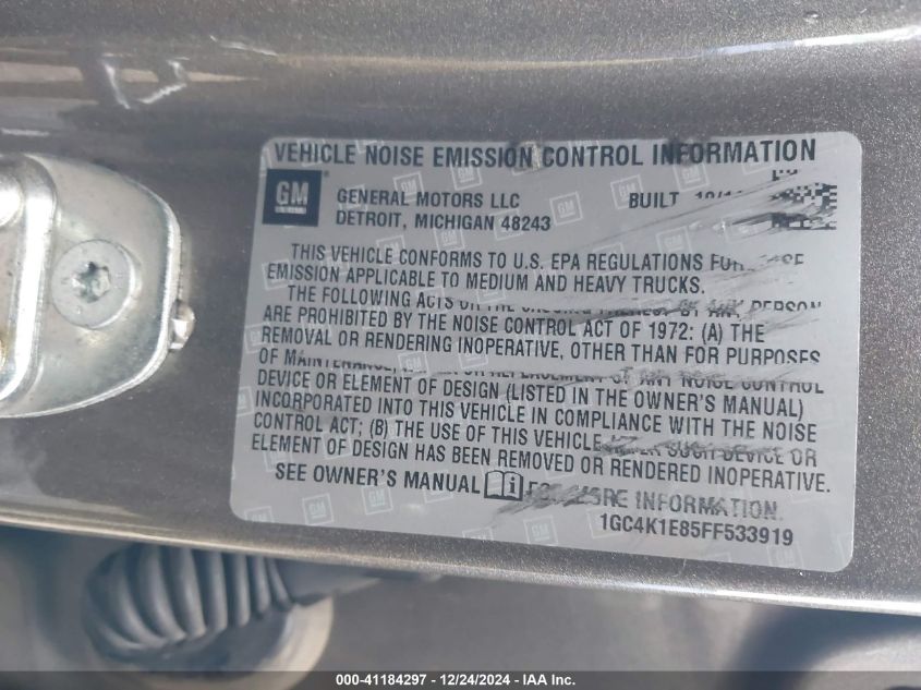 2015 Chevrolet Silverado 3500Hd High Country VIN: 1GC4K1E85FF533919 Lot: 41184297