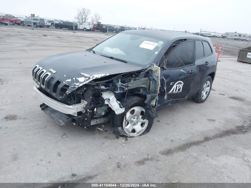 2016 Jeep Cherokee Sport VIN: 1C4PJMAB2GW117007 Lot: 41184944