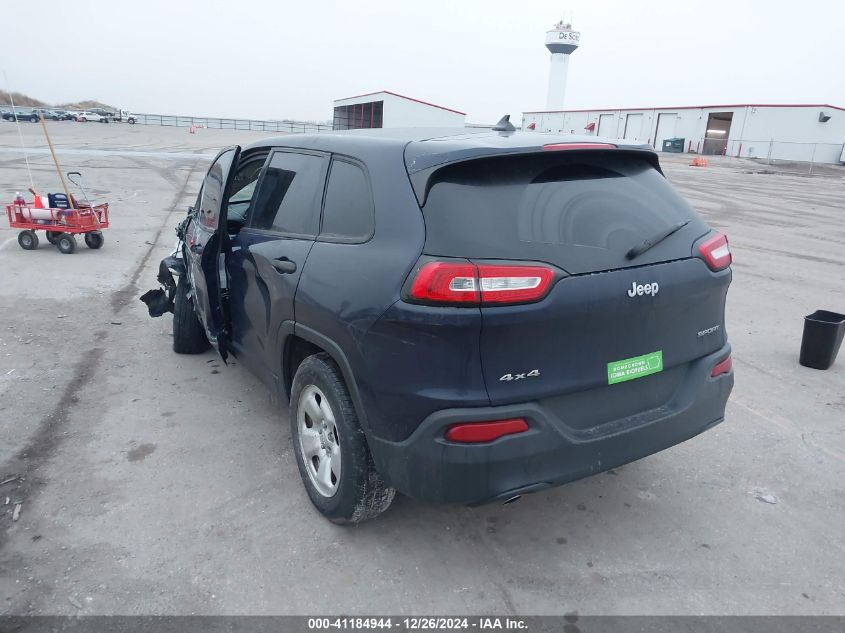 2016 Jeep Cherokee Sport VIN: 1C4PJMAB2GW117007 Lot: 41184944