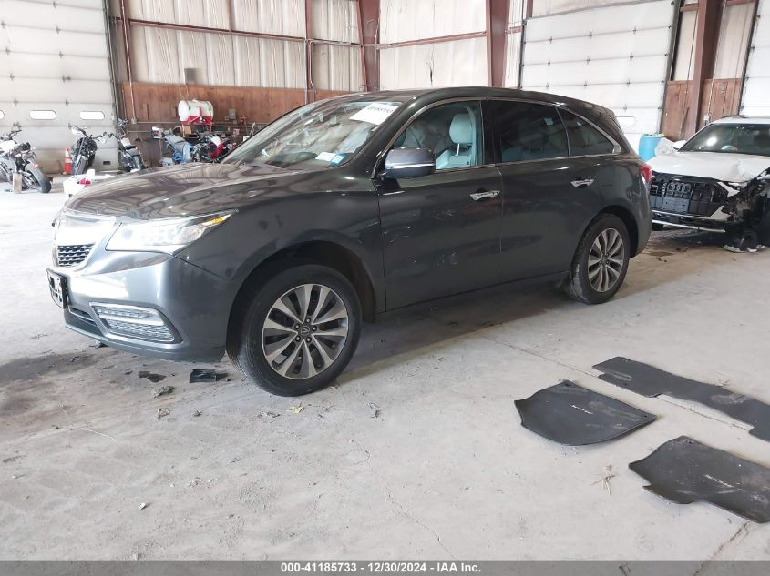 VIN 5FRYD4H41FB001852 2015 Acura MDX, Technology Pa... no.2