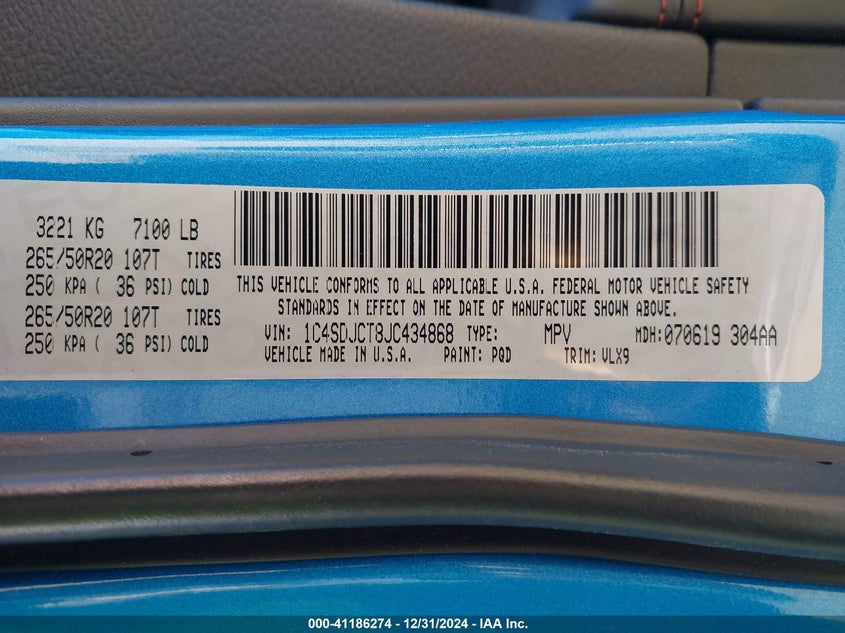 2018 DODGE DURANGO R/T AWD - 1C4SDJCT8JC434868