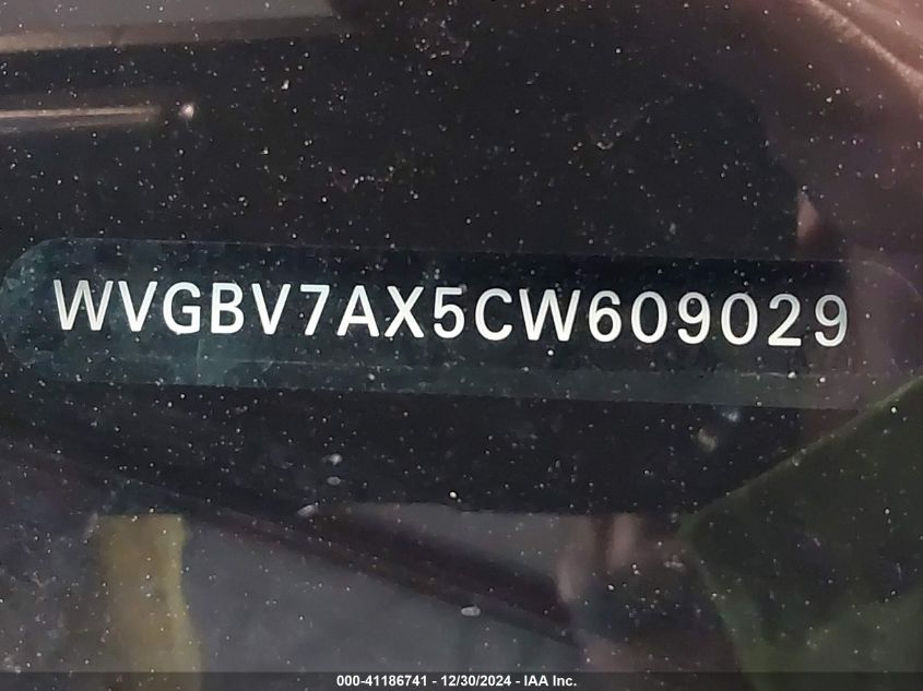 2012 Volkswagen Tiguan S/Se/Sel VIN: WVGBV7AX5CW609209 Lot: 41186741