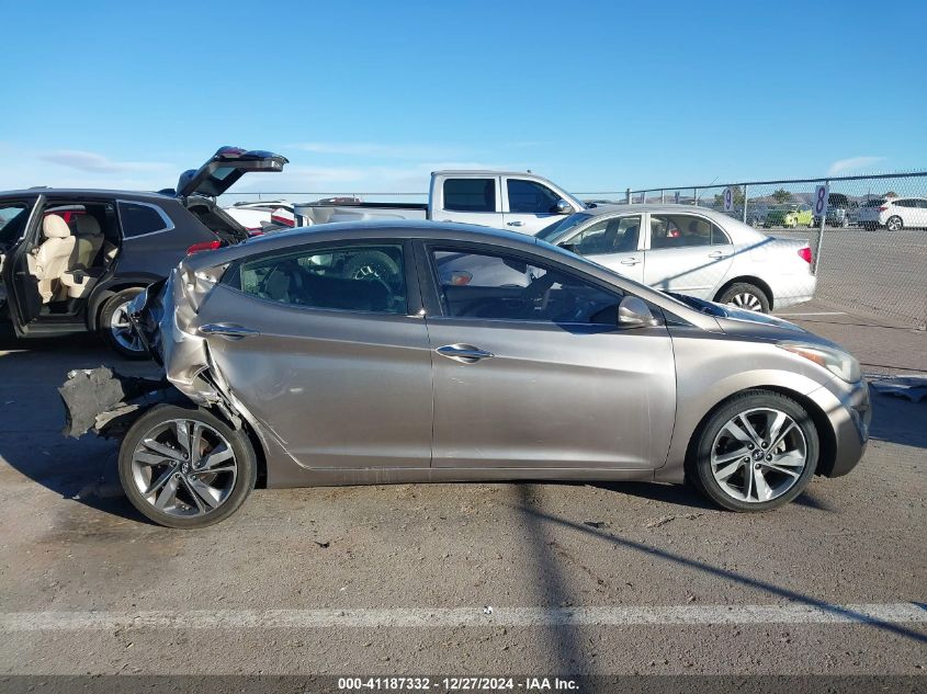 2014 Hyundai Elantra Limited VIN: 5NPDH4AE0EH485889 Lot: 41187332