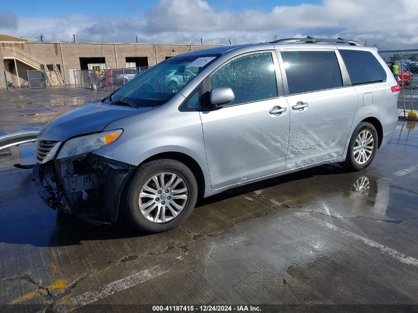 VIN 5TDYK3DCXDS346787 2013 Toyota Sienna, Xle V6 8... no.2