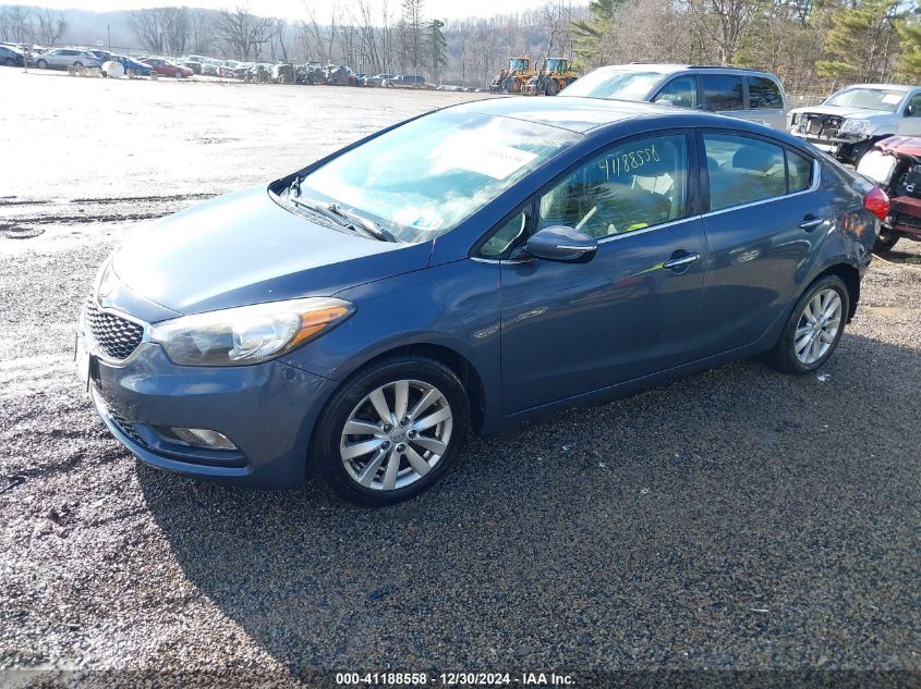 VIN KNAFX4A89E5052302 2014 KIA Forte, EX no.2