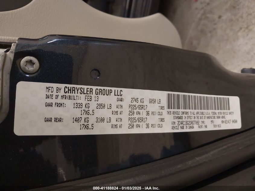 VIN 2C4RC1BG2DR677092 2013 Chrysler Town and Countr... no.9