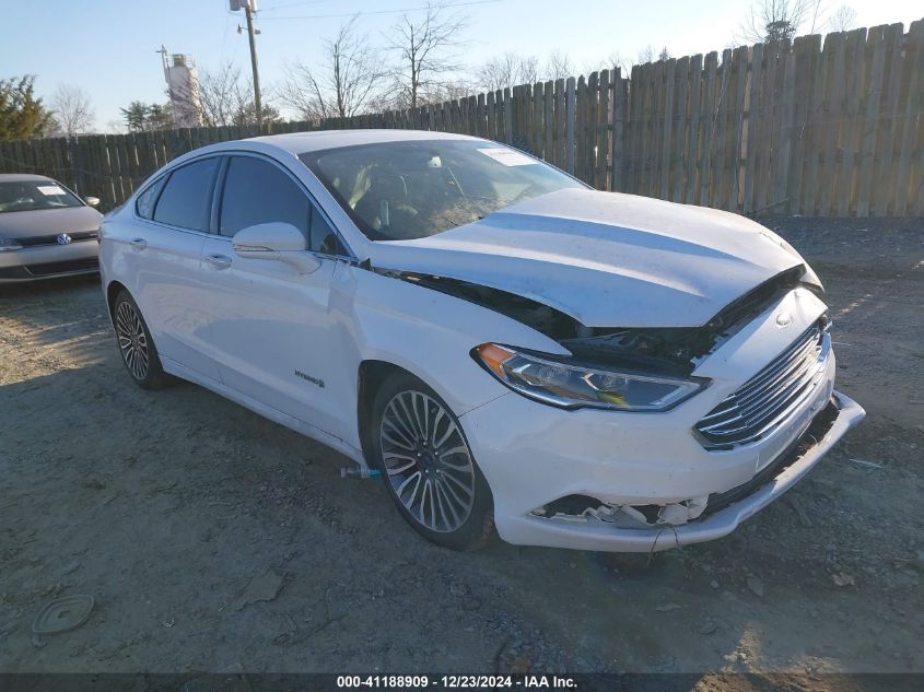 VIN 3FA6P0RUXJR131617 2018 Ford Fusion, Hybrid Tita... no.1