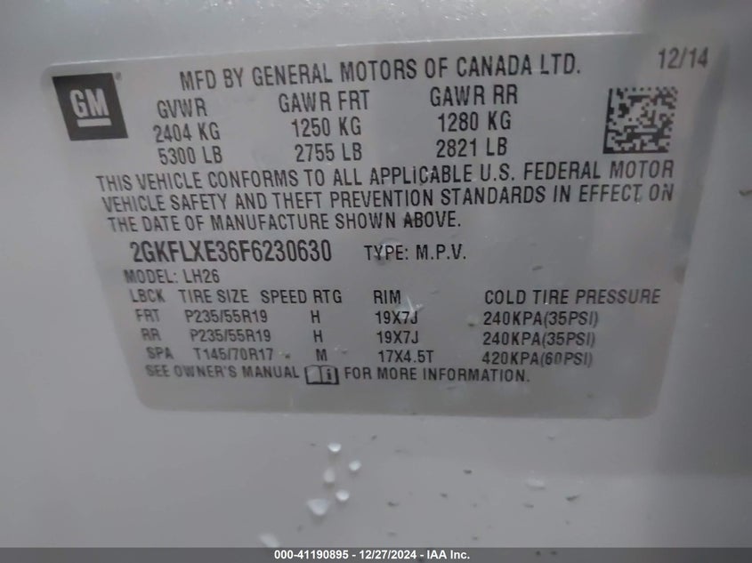 2015 GMC TERRAIN SLT-1 - 2GKFLXE36F6230630