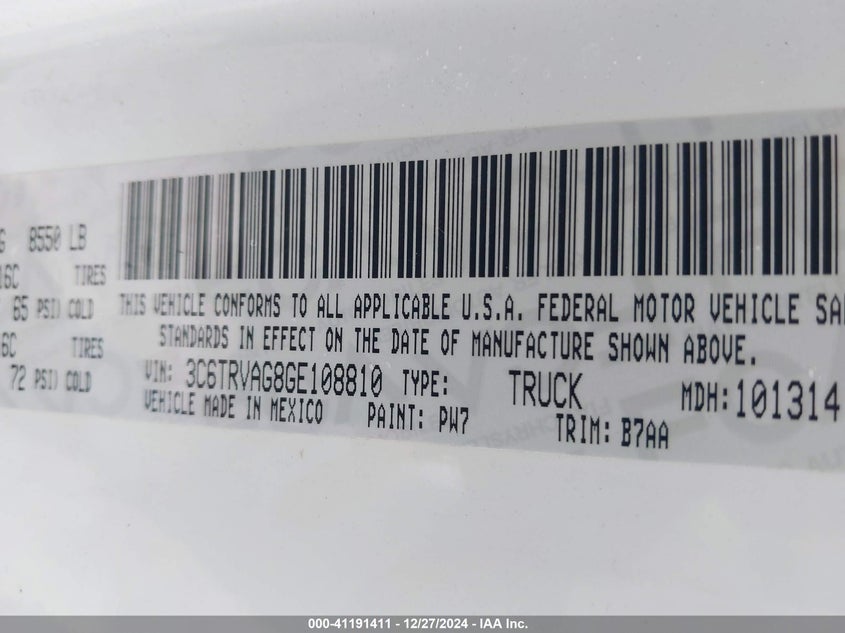 2016 RAM PROMASTER 1500 LOW ROOF - 3C6TRVAG8GE108810