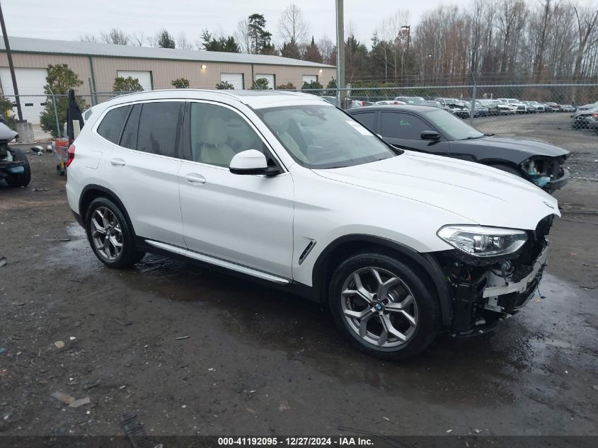 VIN 5UXTY5C03M9F39911 2021 BMW X3, Xdrive30I no.1