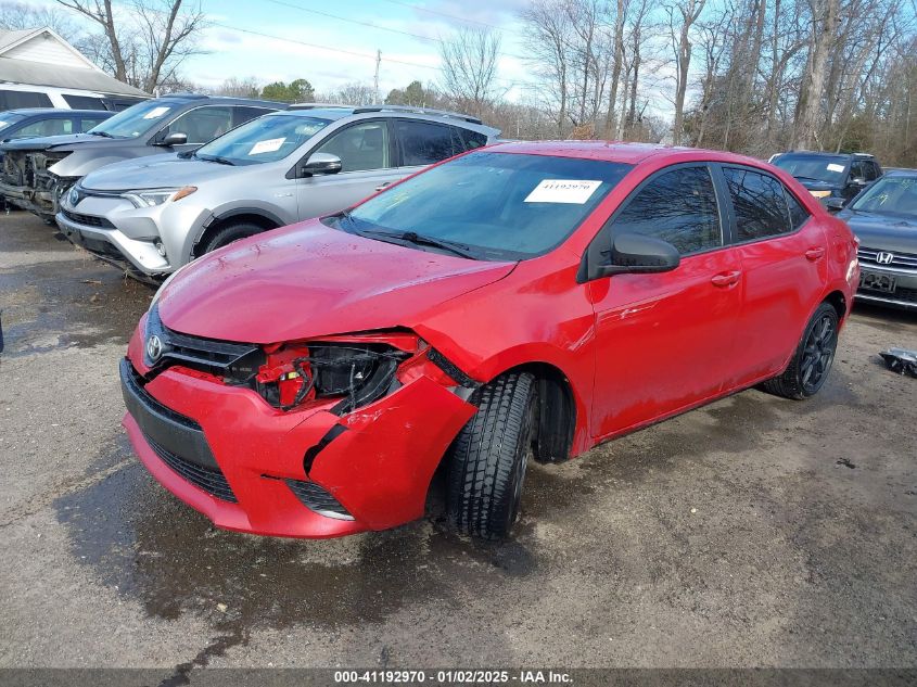 VIN 2T1BURHE0GC525884 2016 Toyota Corolla, LE no.2