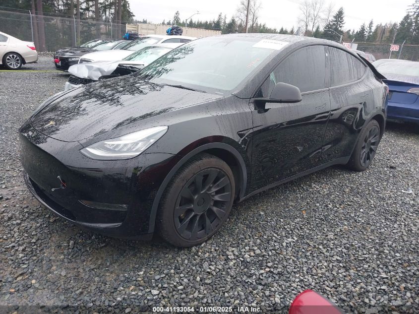 VIN 5YJYGDEE6MF239697 2021 TESLA MODEL Y no.2