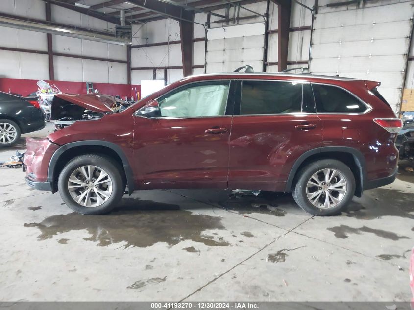 VIN 5TDJKRFH9FS076354 2015 Toyota Highlander, Xle V6 no.15