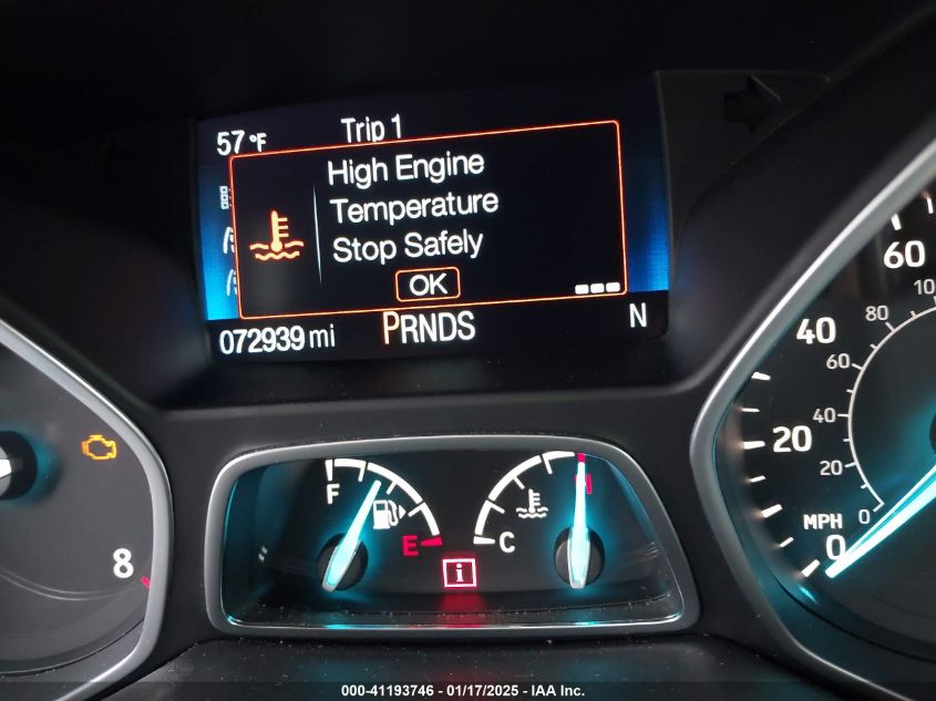 2017 Ford Escape Se VIN: 1FMCU0GD9HUD34506 Lot: 41193746