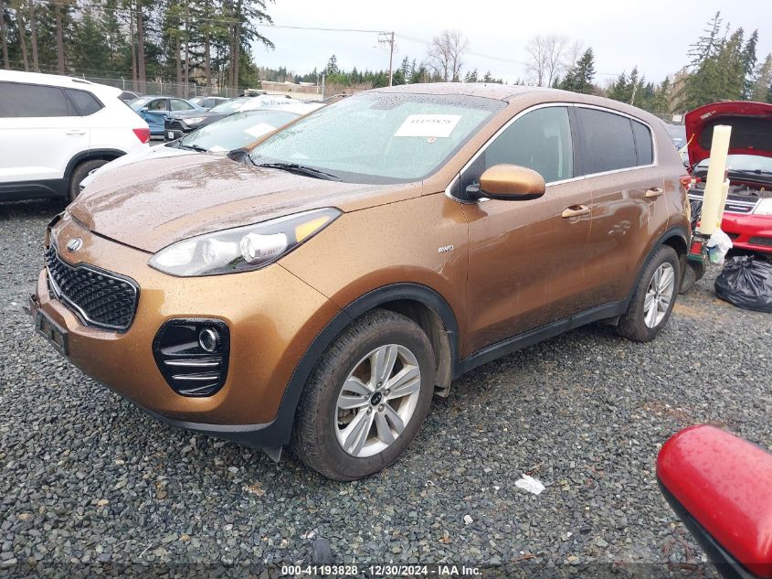 VIN KNDPMCAC0H7281877 2017 KIA Sportage, LX no.2