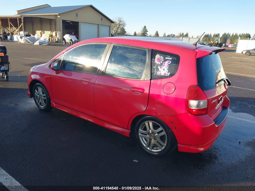 2008 HONDA FIT VIN: JHMGD38678S000394