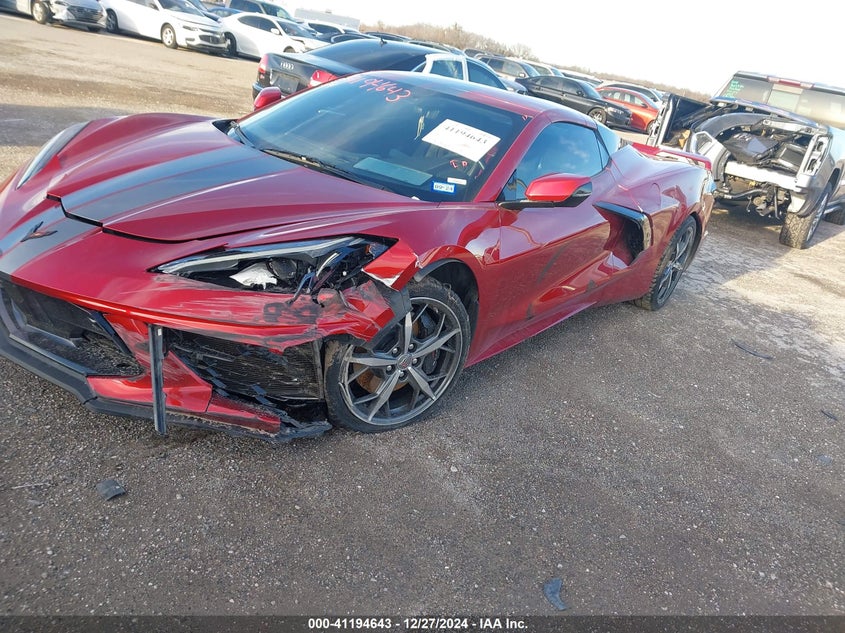 Vin: 1g1yc3d46n5117092, lot: 41684935, chevrolet corvette stingray rwd  3lt 20222