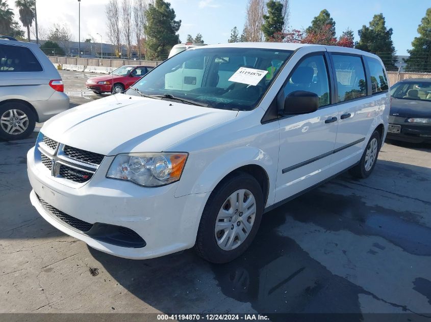 VIN 2C4RDGBG3ER249341 2014 DODGE GRAND CARAVAN no.2