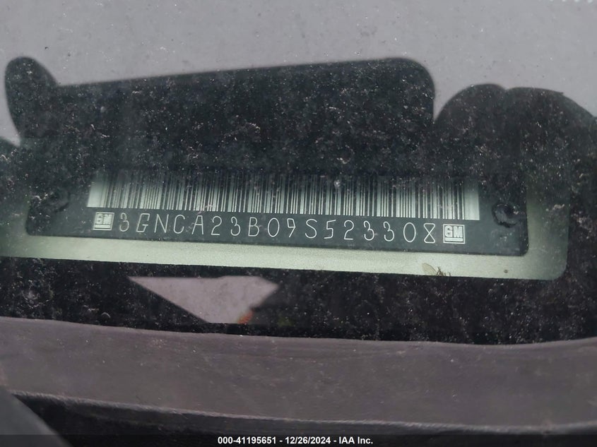 2009 CHEVROLET HHR VIN: 3GNCA23B09S523308