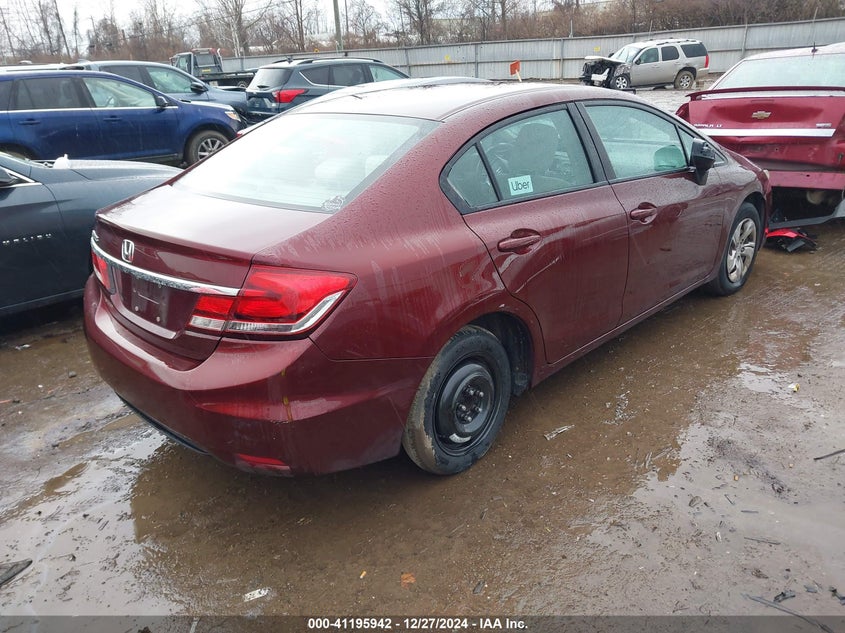 2013 HONDA CIVIC VIN: 19XFB2F54DE064428