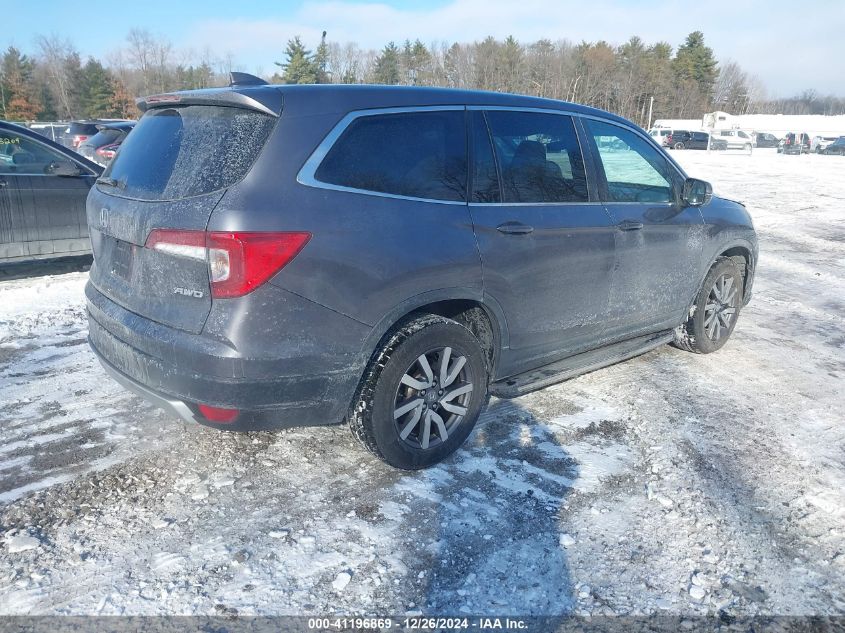 VIN 5FNYF6H53KB070259 2019 Honda Pilot, Ex-L no.4