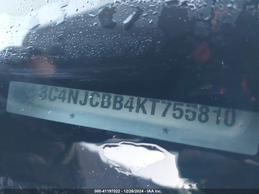 2019 JEEP COMPASS VIN: 3C4NJCBB4KT755810