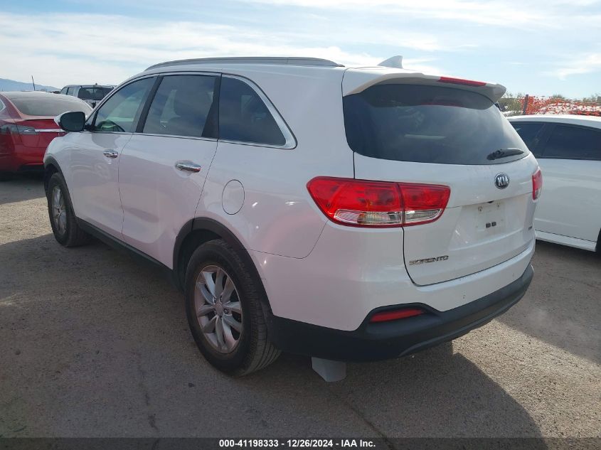 VIN 5XYPG4A37GG153697 2016 KIA Sorento, 2.4L Lx no.3