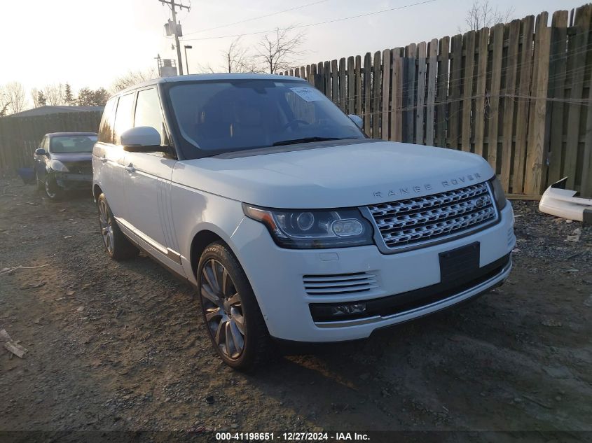 VIN SALGS2EF4GA285056 2016 LAND ROVER RANGE ROVER no.1