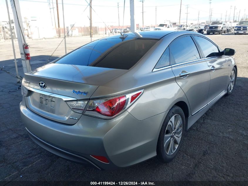 VIN KMHEC4A48EA103749 2014 Hyundai Sonata, Hybrid L... no.4