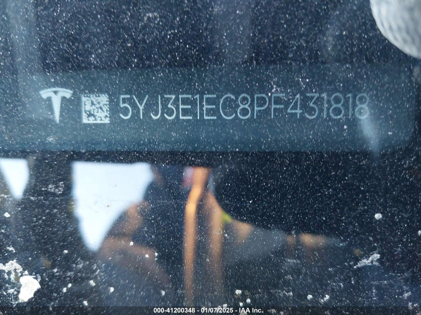 2023 Tesla Model 3 Performance Dual Motor All-Wheel Drive VIN: 5YJ3E1EC8PF431818 Lot: 41200348