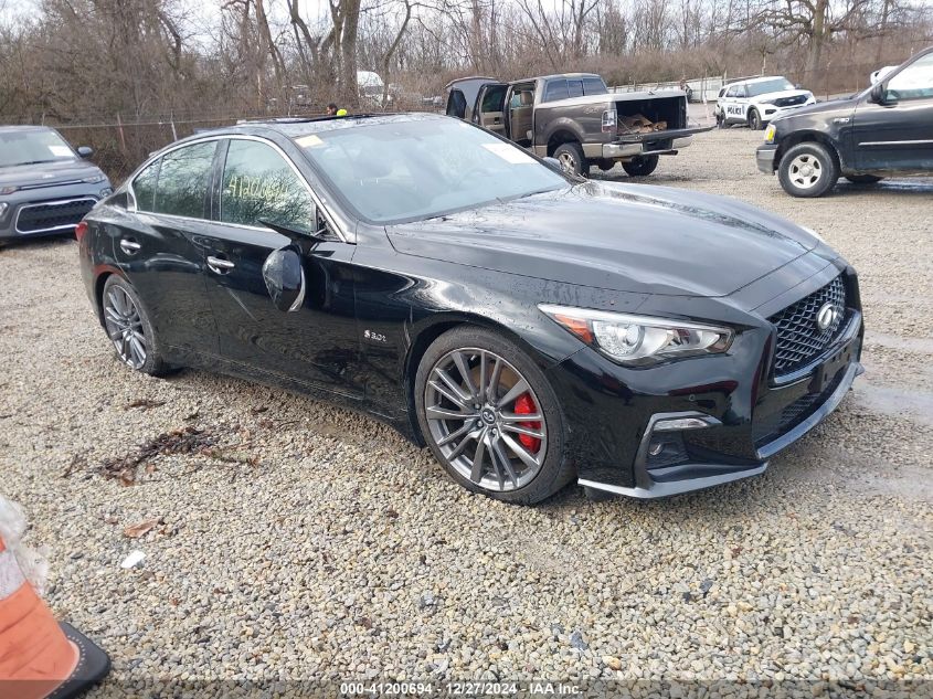 VIN JN1FV7AR9JM481106 2018 Infiniti Q50, 3.0T Red S... no.1