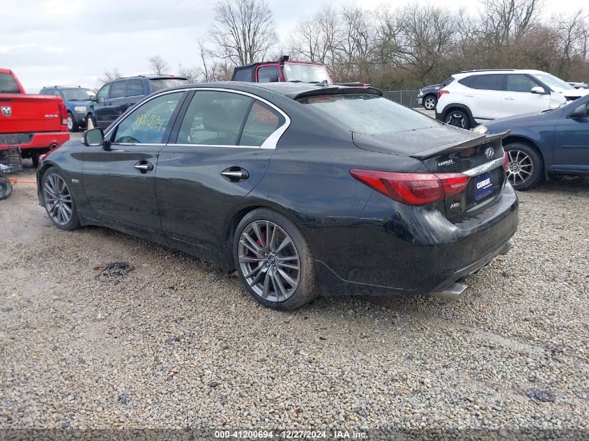 VIN JN1FV7AR9JM481106 2018 Infiniti Q50, 3.0T Red S... no.3