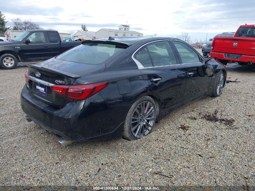 VIN JN1FV7AR9JM481106 2018 Infiniti Q50, 3.0T Red S... no.4