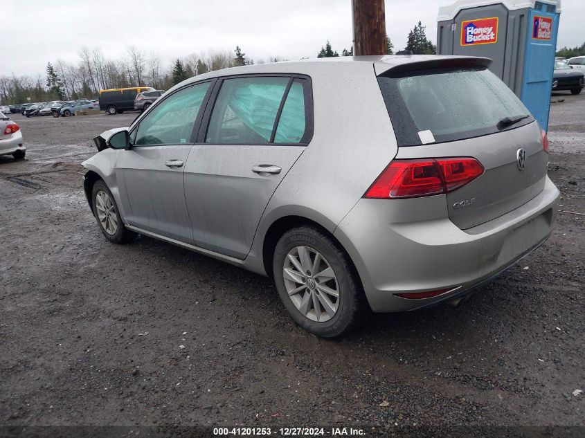 VIN 3VW217AU4FM047731 2015 Volkswagen Golf, Tsi S 4... no.3