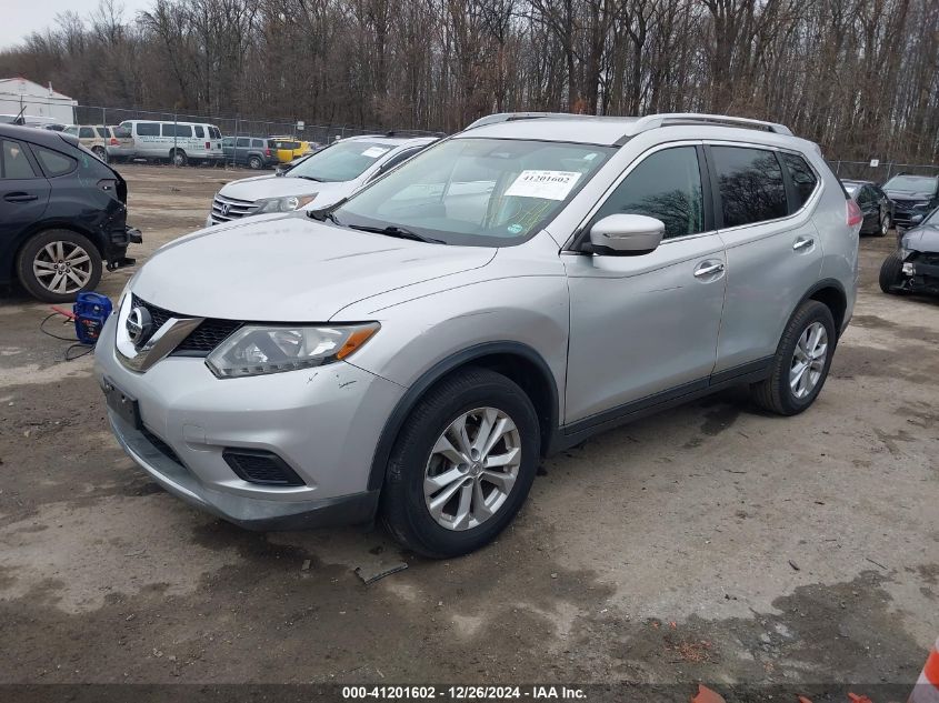 VIN 5N1AT2MVXEC819998 2014 Nissan Rogue, SV no.2