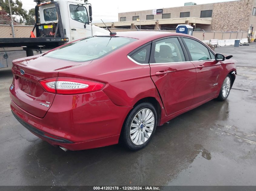 VIN 3FA6P0LU3ER189292 2014 FORD FUSION HYBRID no.4