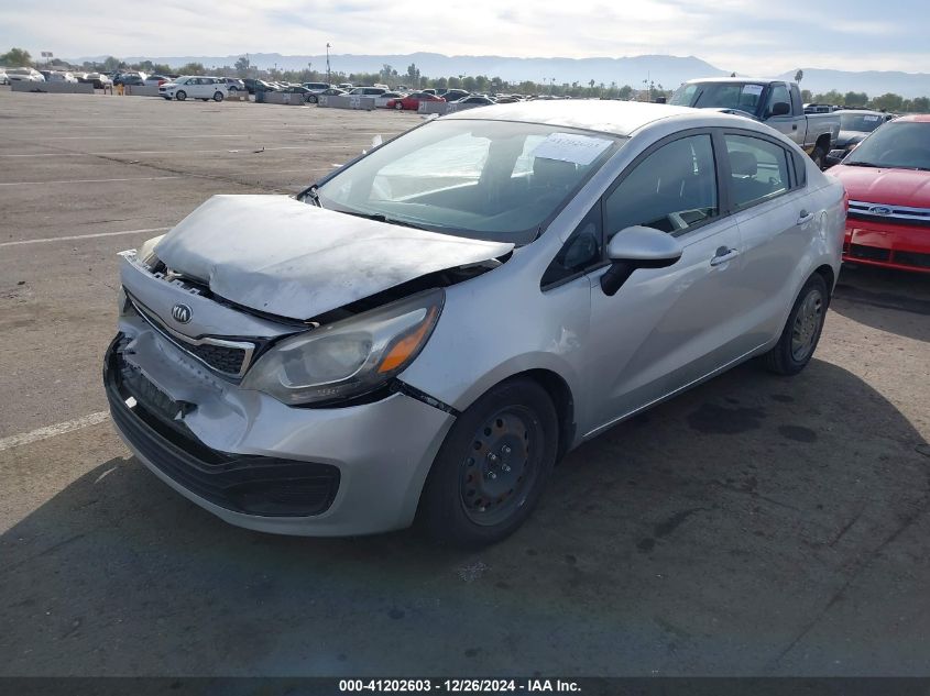 VIN KNADM4A38E6413002 2014 KIA Rio, LX no.2