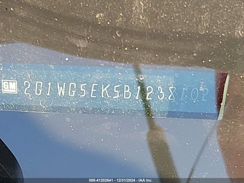2011 Chevrolet Impala Lt VIN: 2G1WG5EK5B1238102 Lot: 41202641