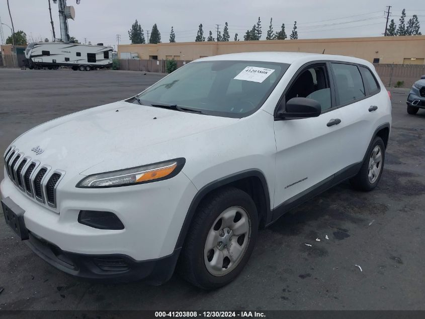 VIN 1C4PJLAB4EW207489 2014 Jeep Cherokee, Sport no.2