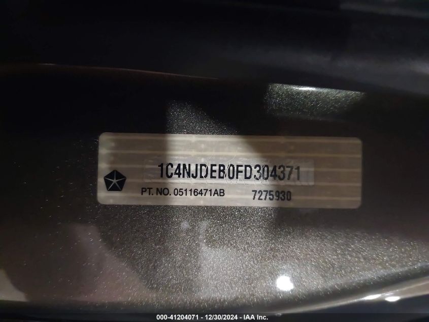 VIN 1C4NJDEB0FD304371 2015 Jeep Compass, Latitude no.9